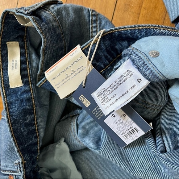 New Boyfriend Blue Jeans Patchwork Denim Universal Thread women’s 10/30R - Picture 6 of 9